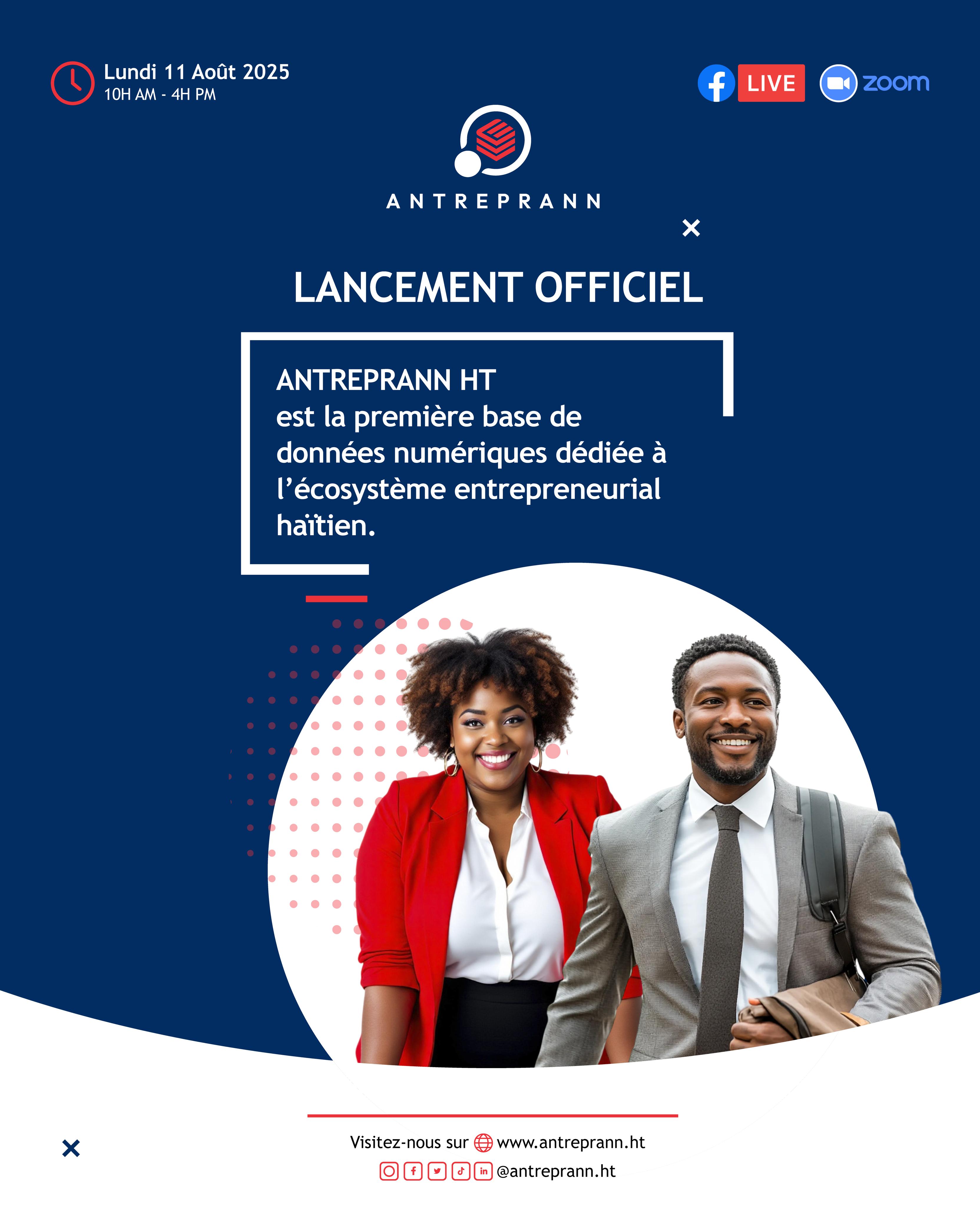 Antreprann: La Revolución Digital del Emprendimiento Haitiano. Disponible el 11 de agosto de 2025