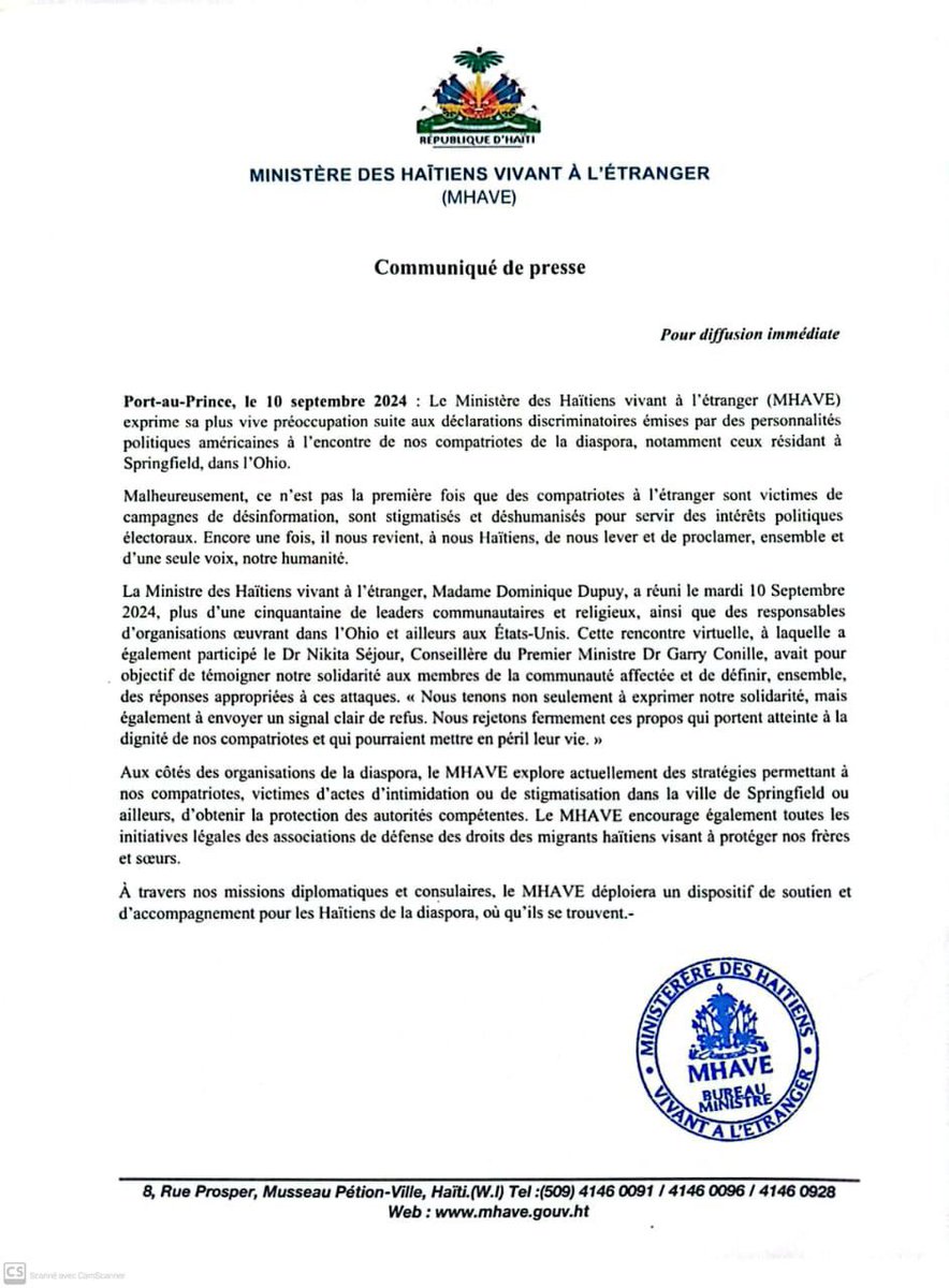 Falso rumor sobre consumo de animales por parte de haitianos en Ohio